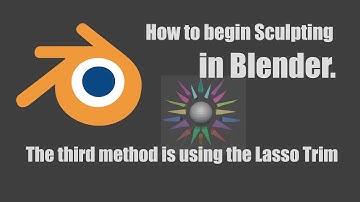 How to begin Sculpting in Blender. The third method is using the Lasso Trim. 4K #blender #Sculpting