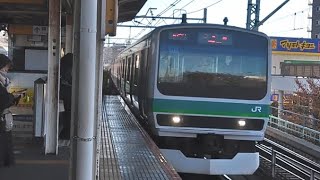 【ジョイント音最高！】E231系0番代ﾏﾄ116編成（LEDライト）+ﾏﾄ129編成が常磐線快速上野行きとして三河島駅1番線に高速入線〜停車！〈832H 取手→上野〉2025.11.22.8.43