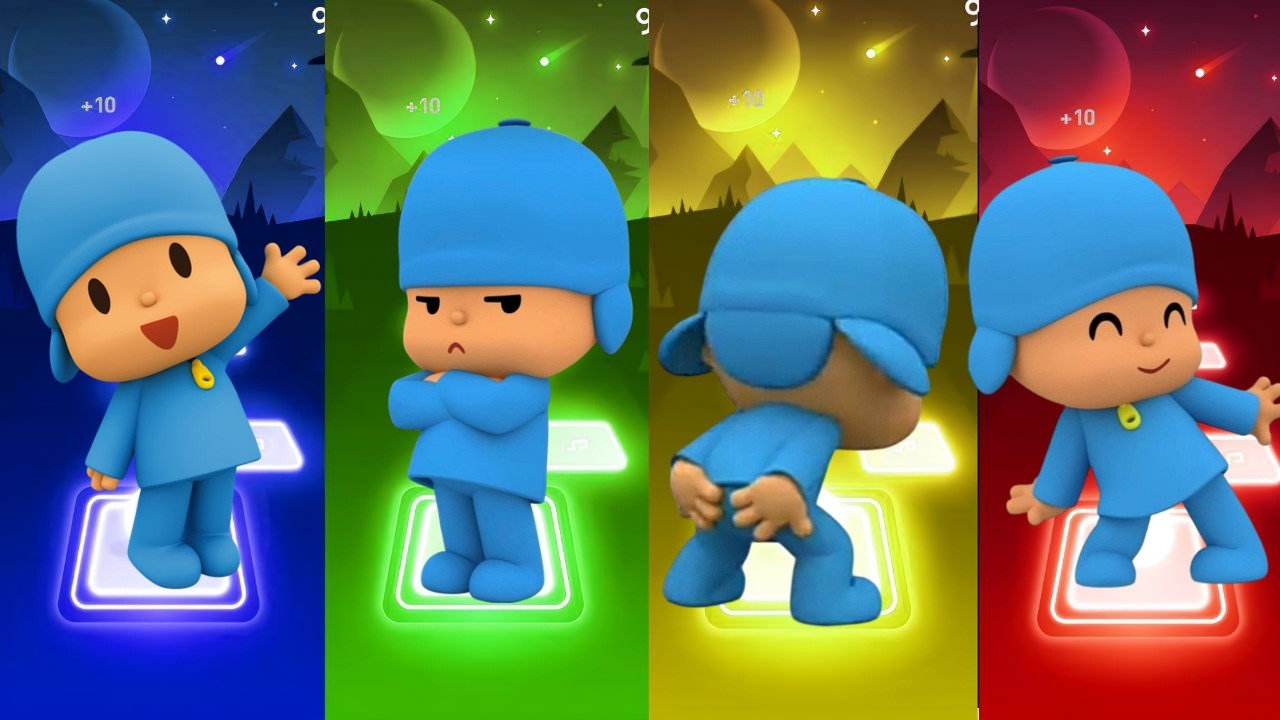 Песня Pocoyo Dance Song 🎶 Tiles Hop EDM Rush