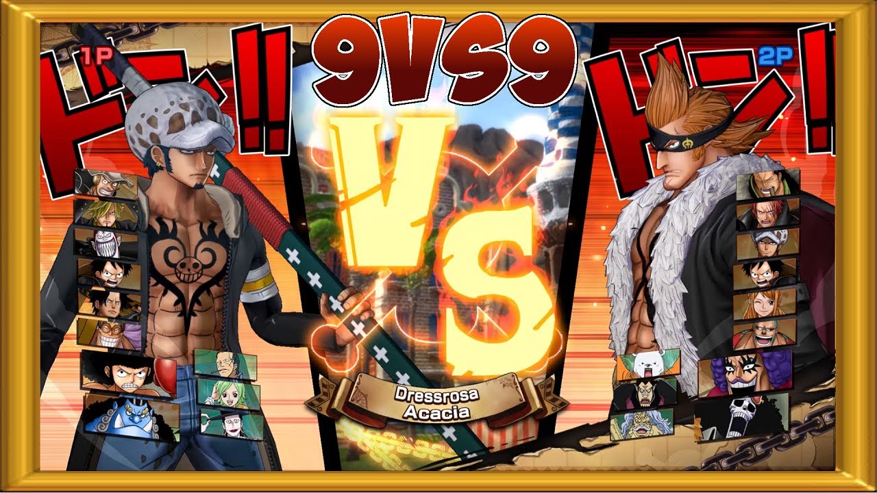 One Piece Burning Blood 2 Players Gameplay 9 VS 9 ALL RANDOM 282
