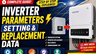 🔥 Inverter Parameters Setting & Replacement Data | Solar Inverter ⚡#solar#inverter#viral#india#tata