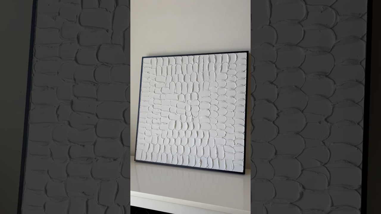 Repurposing a gorgeous frame into textured art | Satisfying canvas flipping | 3D home decor DIY
