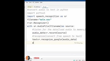 Conversion from Audio to Text using Python programming | Prof.Antony Vijay #shorts