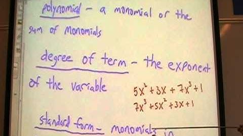 Alg 2 (6.1 polynomial functions)