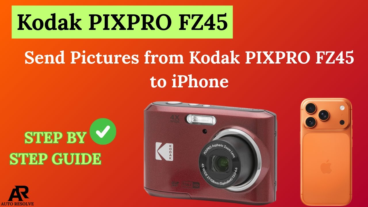 【iPhone送信可】kodak fz45 Send Pictures from Kodak PIXPRO FZ45 to iPhone - YouTube