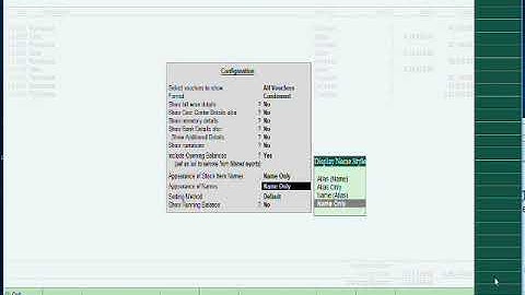 TALLY - HOW TO CONFIGURE RUNNING BALANCE