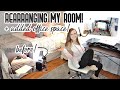 REARRANGING MY ROOM + NEW DESK SETUP | CLEAN WITH ME | CLEANING MOTIVATION