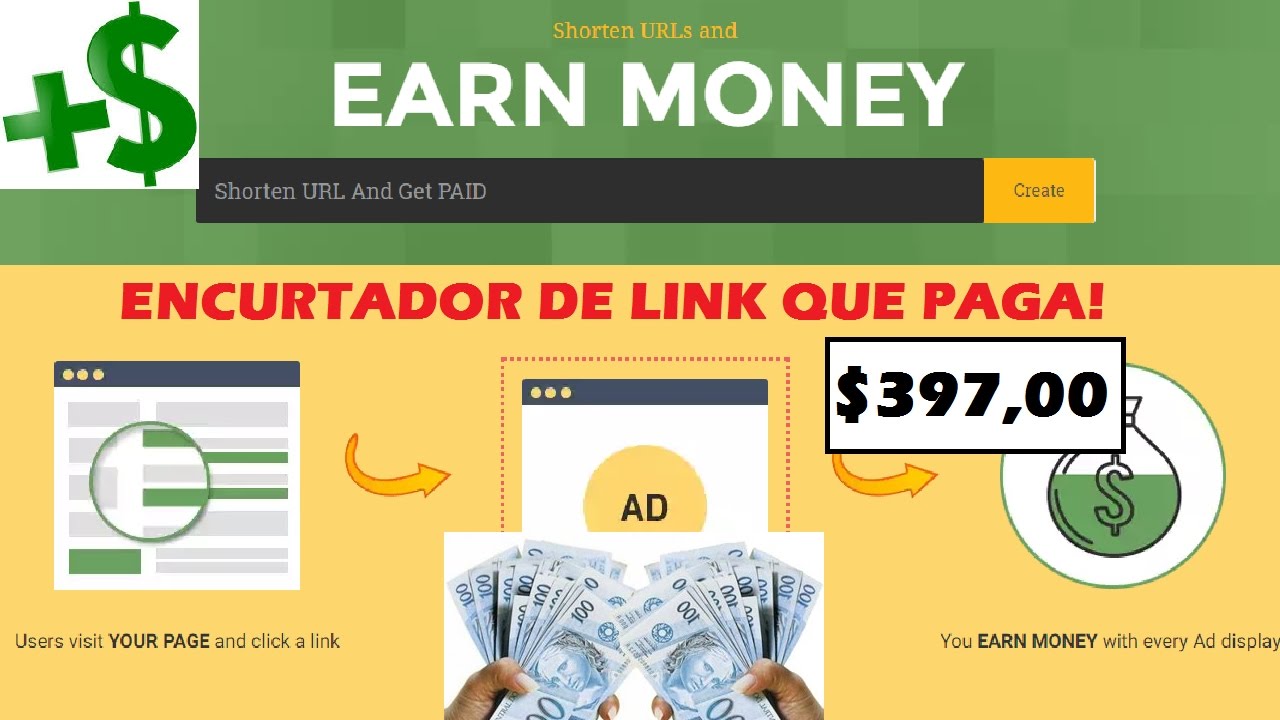 Novo Encurtador de link que paga muito bem (CPM-$1,90) - 2017 - YouTube