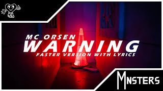 [Drift Phonk] MC ORSEN - WARNING (Lyrics) [Faster Version]
