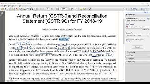 FY 2018-19  First Press Reelase on GSR 9 and GSTR 9C | Edukating | CA Arun Chhajer