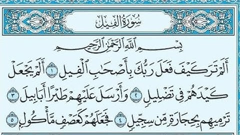✨️سورة الفيل مكررة اربع مرات للحفظ للقارئ سعد الغامدي ✨️