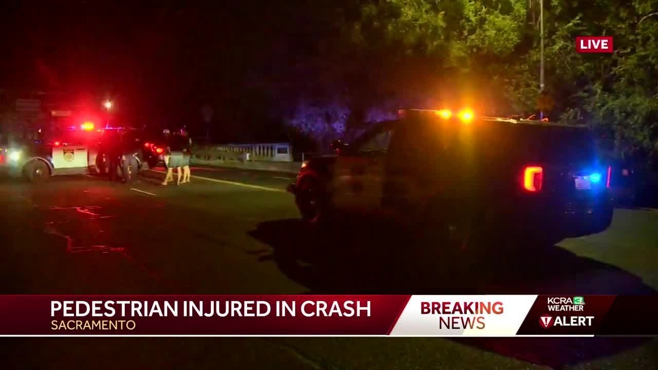 Pedestrian Injured in Crash - YouTube
