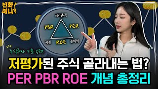 저평가 주식으로 돈 버는 가치투자자라면 PER, PBR, ROE 지표는 꼭! 보세요｜주식 초보를 위한 가치투자 용어 총정리｜주식투자 기초 EP.05｜신화!머니?