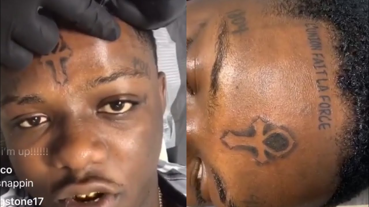 Kodak Blacks Friend Jackboy Gets His Face Tattooed.