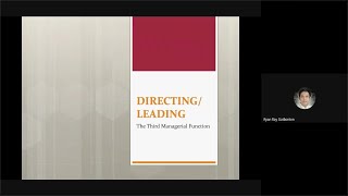 NCM 107A Week 4 Lecture: Directing and Controlling Stages