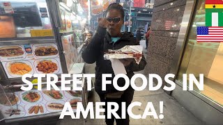 I’VE BEEN TOO USED TO 🇳🇬 &amp; 🇬🇭 FOODS AND SO I THOUGHT TO TRY 🇺🇸  STREET FOOD FOR THE FIRST TIME