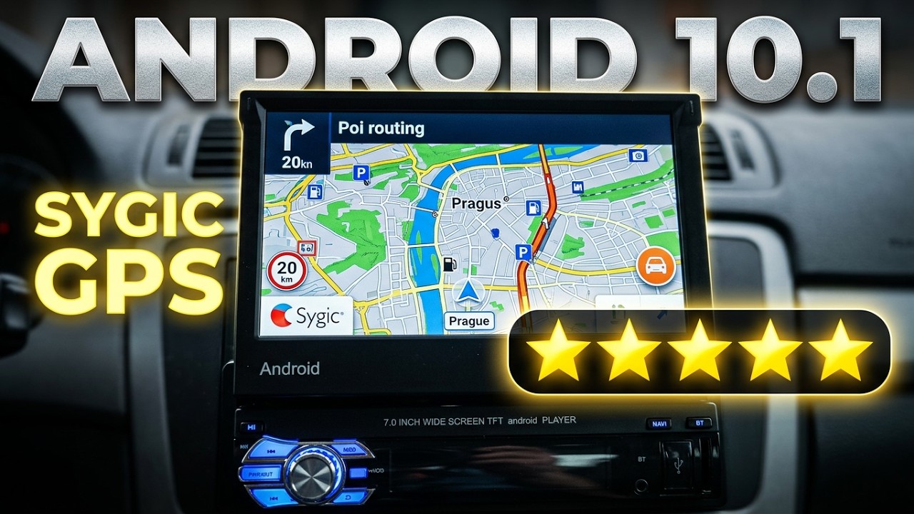 Android 10.1 radio 1DIN - 7.0 inch wide screen - navigation Sygic