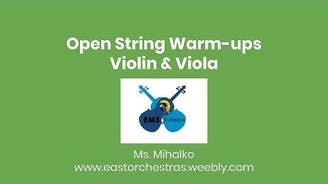 Open String Warm-up Violin