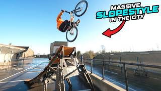 Building 4 Massive Mtb Slopestyle Features - Epic Urban Mtb Freeride