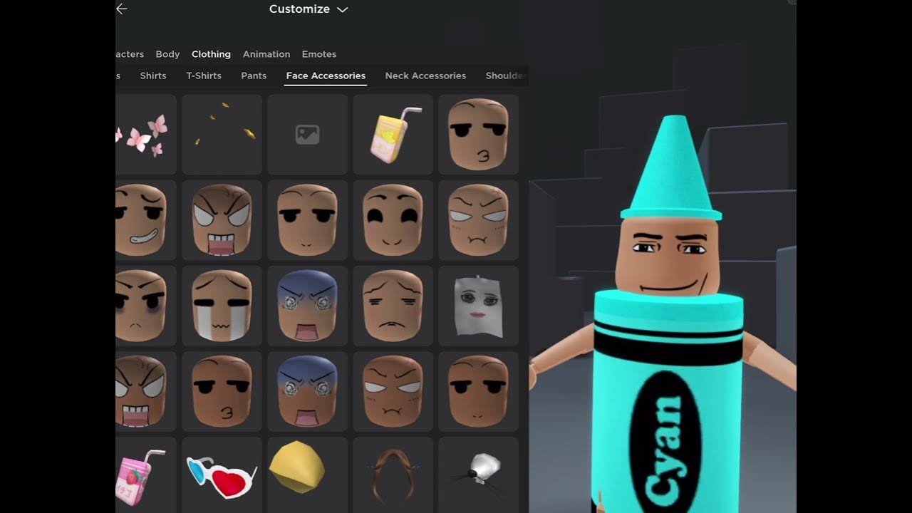 💖Expressions💖 😳😄 (Crayon) Roblox Trend YouTube