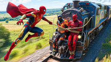 Part - 2 Spiderman Ko Mili Jadui Shakti Villains Ko Train Mein Khatam Kiya #spiderman