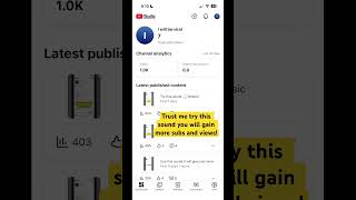 Try this sound to gain subs and views ✨? #music