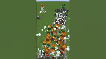 1000 Snow golems VS Zombies