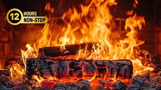 Fireplace with Crackling Fire Sounds 🔥 Cozy Fireplace 4K. Fireplace Noises for Sleep