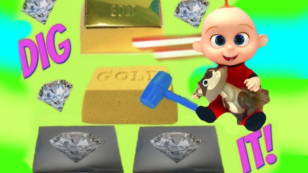 fizzy toys paw patrol The Incredibles 2 Movie Elastigirl & Jack Jack Find Gold Silver Dig Its