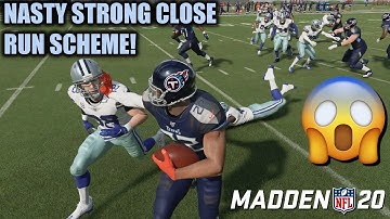 UNSTOPPABLE  MADDEN 20 STRONG CLOSE RUN SCHEME! THIS 2 PLAY SCHEME KILLS EVERY META RUN D! TIPS