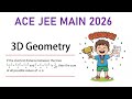 Shortest Distance Between Lines (x-1)/2 = (y-2)/3 = (z-3)/4 | Vectors 3D Geometry Jee Mains Pyqs