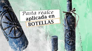 Botella efecto realce, con reciclaje - ArteRIV