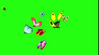 Butterflies flying on green screen - Chroma Key - No Copyright screenshot 1