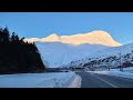 Alaskan tunnel hike to the mountains