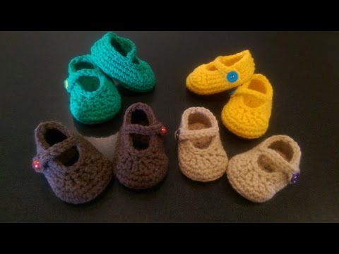 crochet baby mary janes