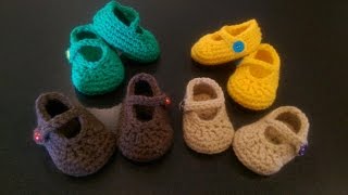 FREE Crochet Baby's 1st Mary Jane Booties