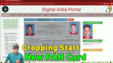 Digital India Portal Pen Card Start Cropping | PAN Card Cropping Start