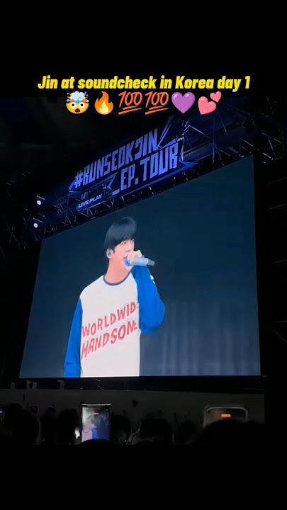 Jin sing don't say you love me 💞 soundcheck🔥✨ day one💕||#youtubeshorts#seokjin#jin#concert#bts#short