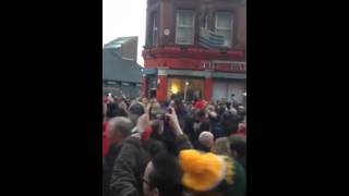 Liverpool fans walk out 77th minute protest