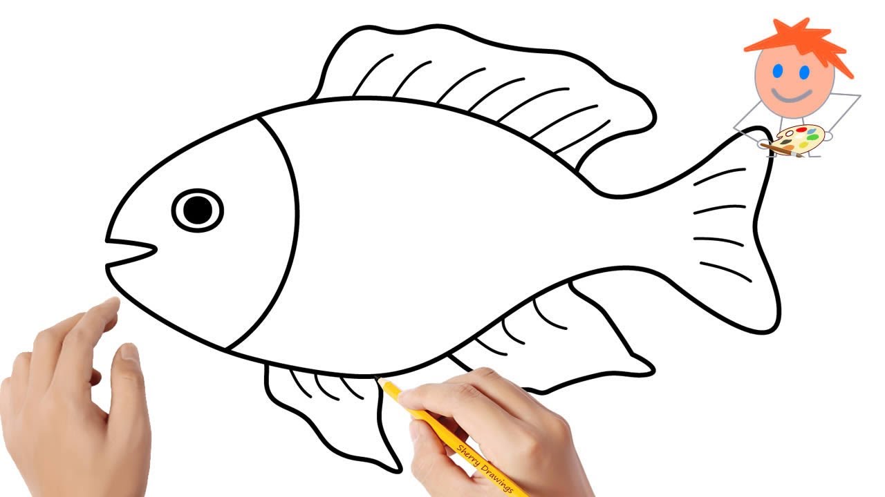 How to Draw an Easy Fish - Really Easy Drawing Tutorial