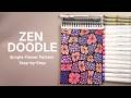 Relaxing Flower Zen Doodle For Beginners | Easy Step by Step Tutorial