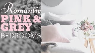 BEDROOM DESIGN IDEAS & INSPIRATION | PINK & GREY COLOR SCHEME