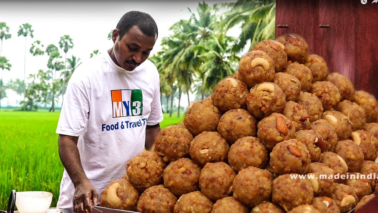 Tirupati Laddu Making Taste Like Tirupati Laddu Tirupati Laddu Making My3streetfood Youtube