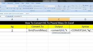 How To Convert KG To Pound Mass On Excel screenshot 5