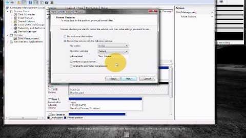 How to Make a Hard Disk Partition in Windows Vista