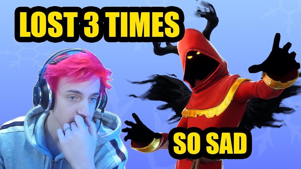 So Sad! Ninja lost 3 times with "CLOAKED SHADOW"​​​ new skin - Fortnite gameplay highlight