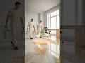 THIS FLOOR IS INSANE 😱 Luxury 3D white and gold Epoxy Floor #epoxyfloor #housedesign