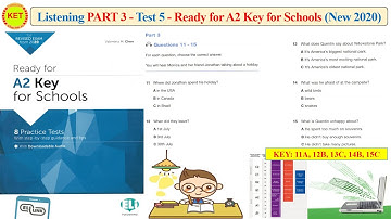 Ready for A2 key for Schools - Listening Part 3 - Test 5 (Transcript + Key)