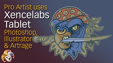 A Professional Artist uses a Xencelabs Tablet with Photoshop, Illustrator and Artrage