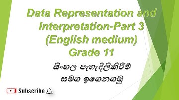 Data Representation and Interpretation grade 11- Part 3|සිංහල පැහැදිලිකිරීම් සහිතයි